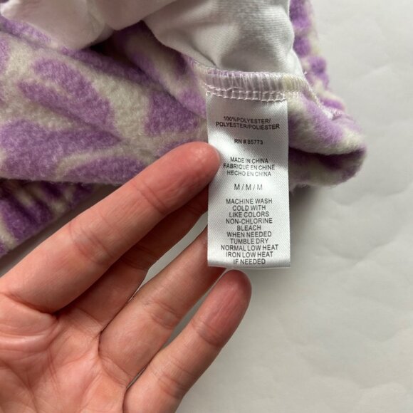 O'Neill Purple Modern Leopard Print Fleece Pullover Half Zip Jacket M - Picture 4 of 6